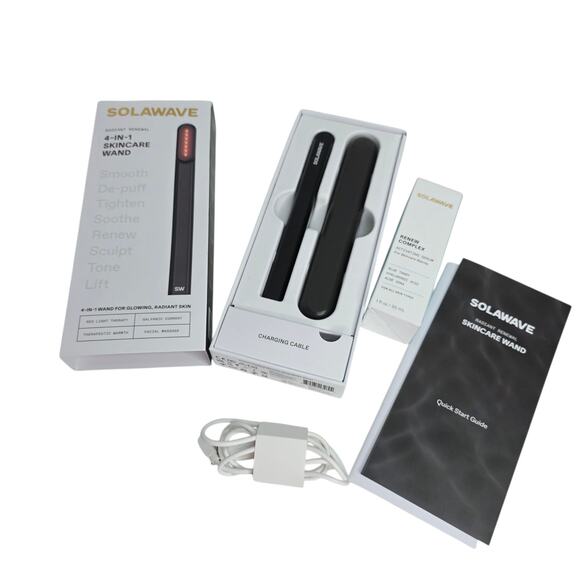 Solawave 4-in-1 Radiant Renewal Red Light Therapy Wand & Renew Complex  Serum - Picture 1 of 16